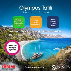 Adrasan Olympos Turu ( 3 Gece Konaklamalı )